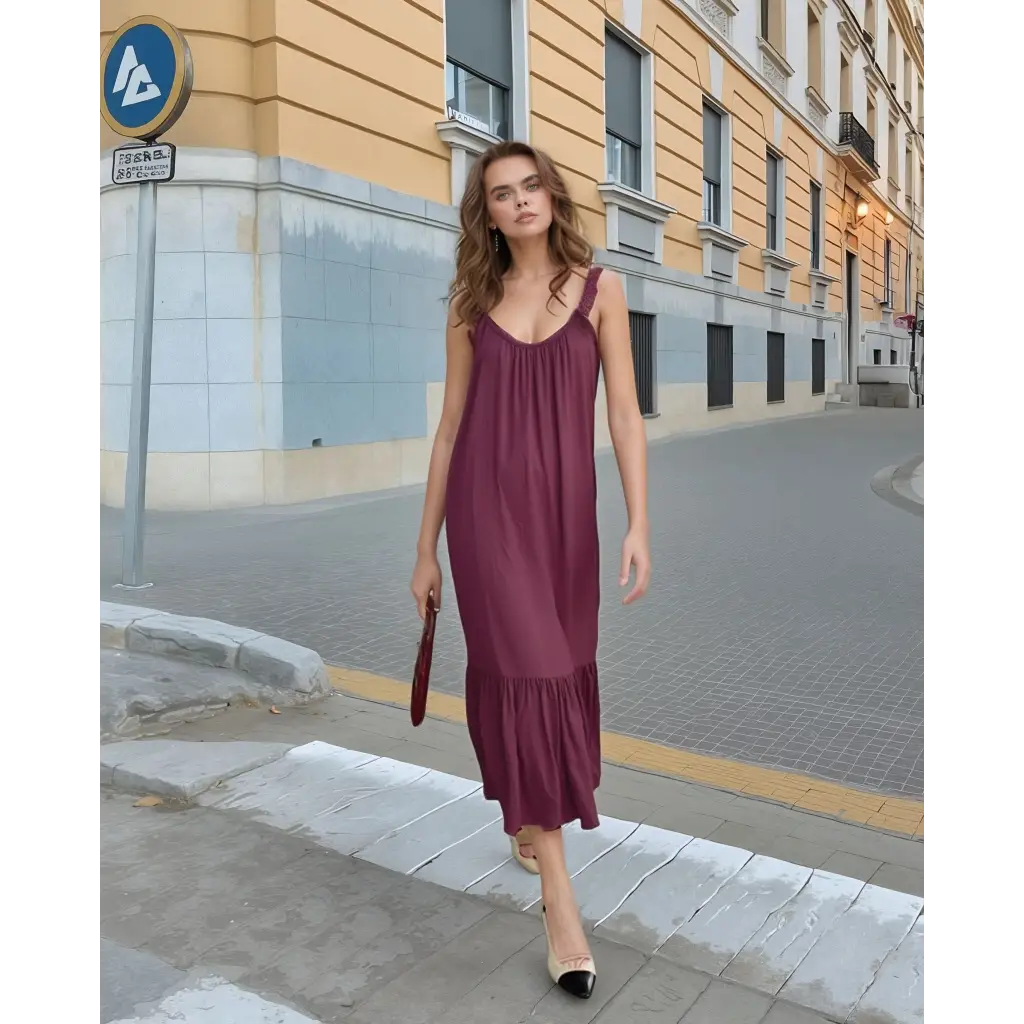 Abito lungo viscosa - abito