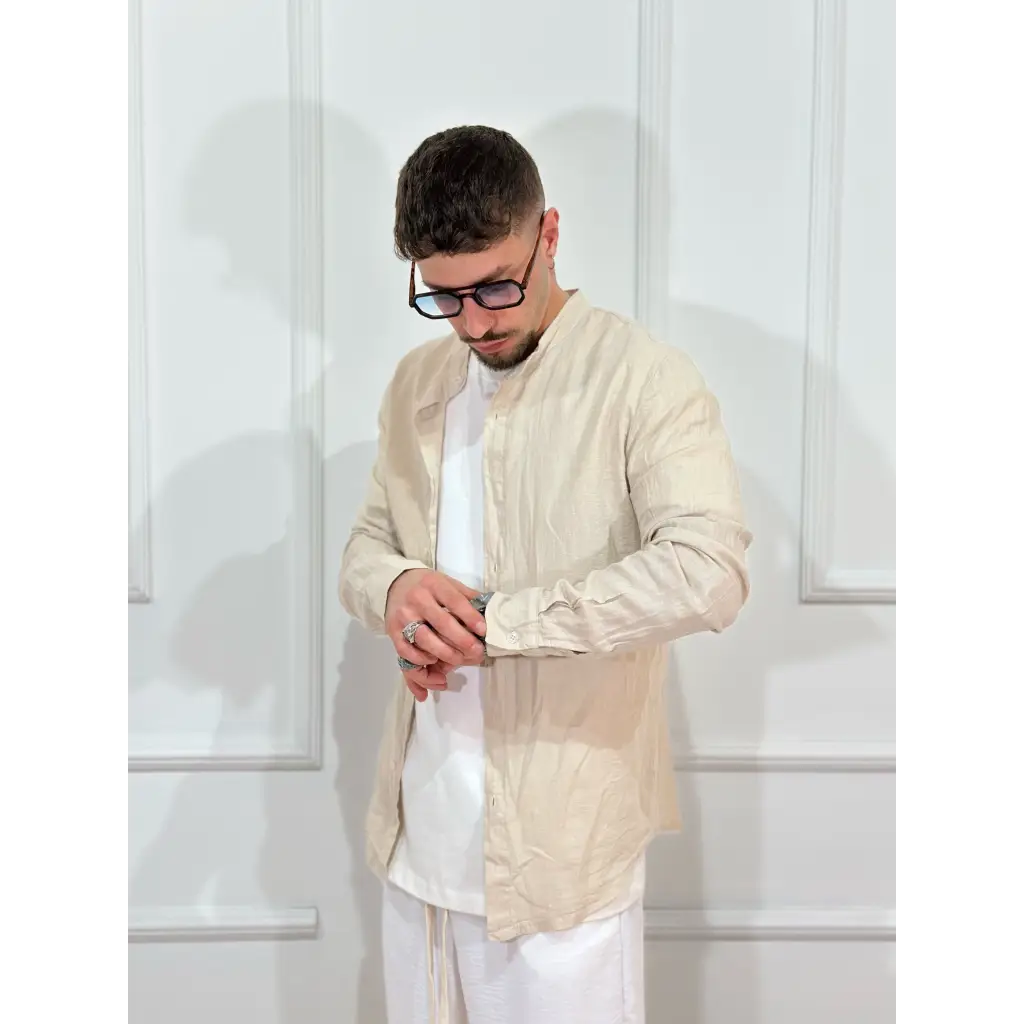 Camicia coreana in lino - CAMICIA