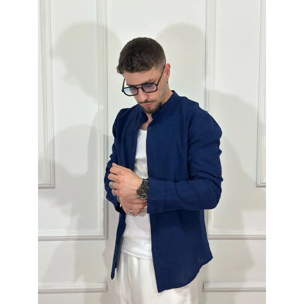 Camicia coreana in lino - CAMICIA