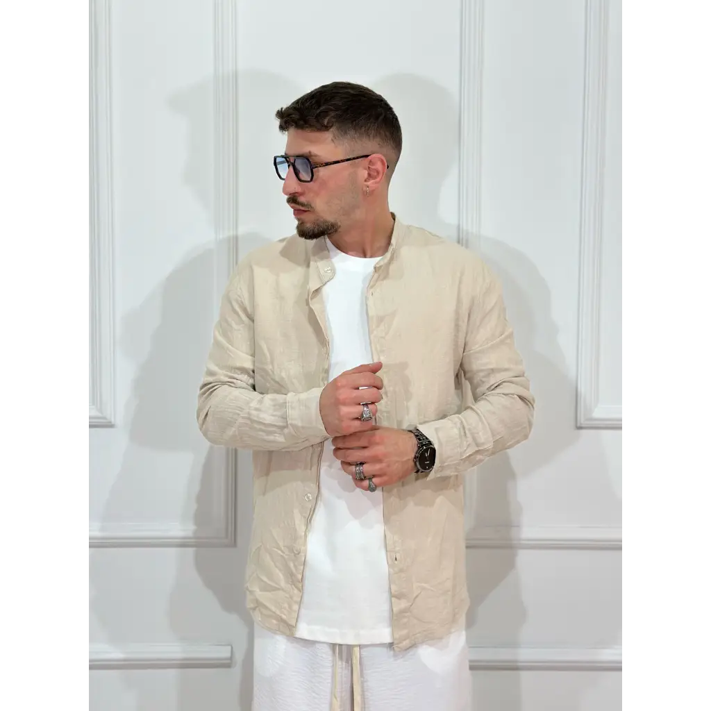 Camicia coreana in lino - CAMICIA