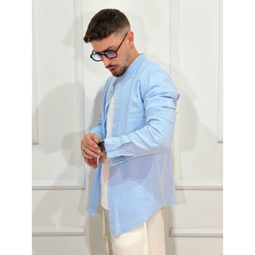 Camicia coreana in lino - CAMICIA