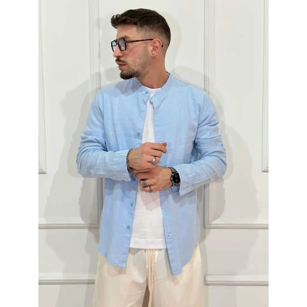 Camicia coreana in lino - CAMICIA