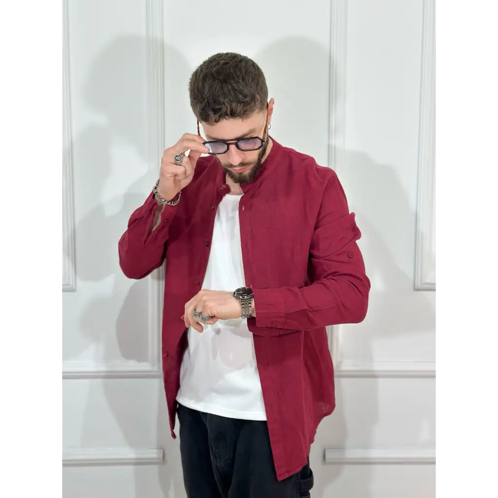 Camicia coreana in lino - CAMICIA