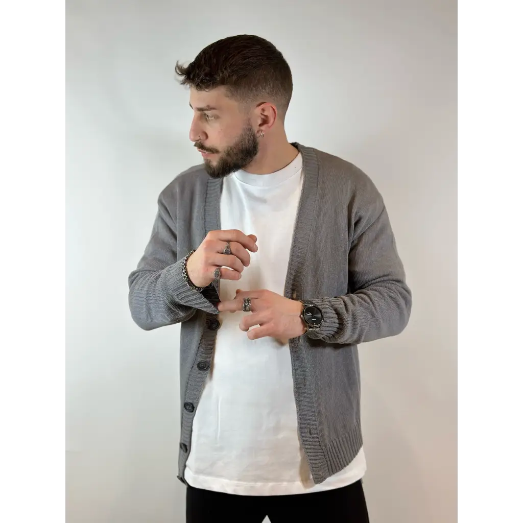 Cardigan tricot con bottoni - MAGLIA