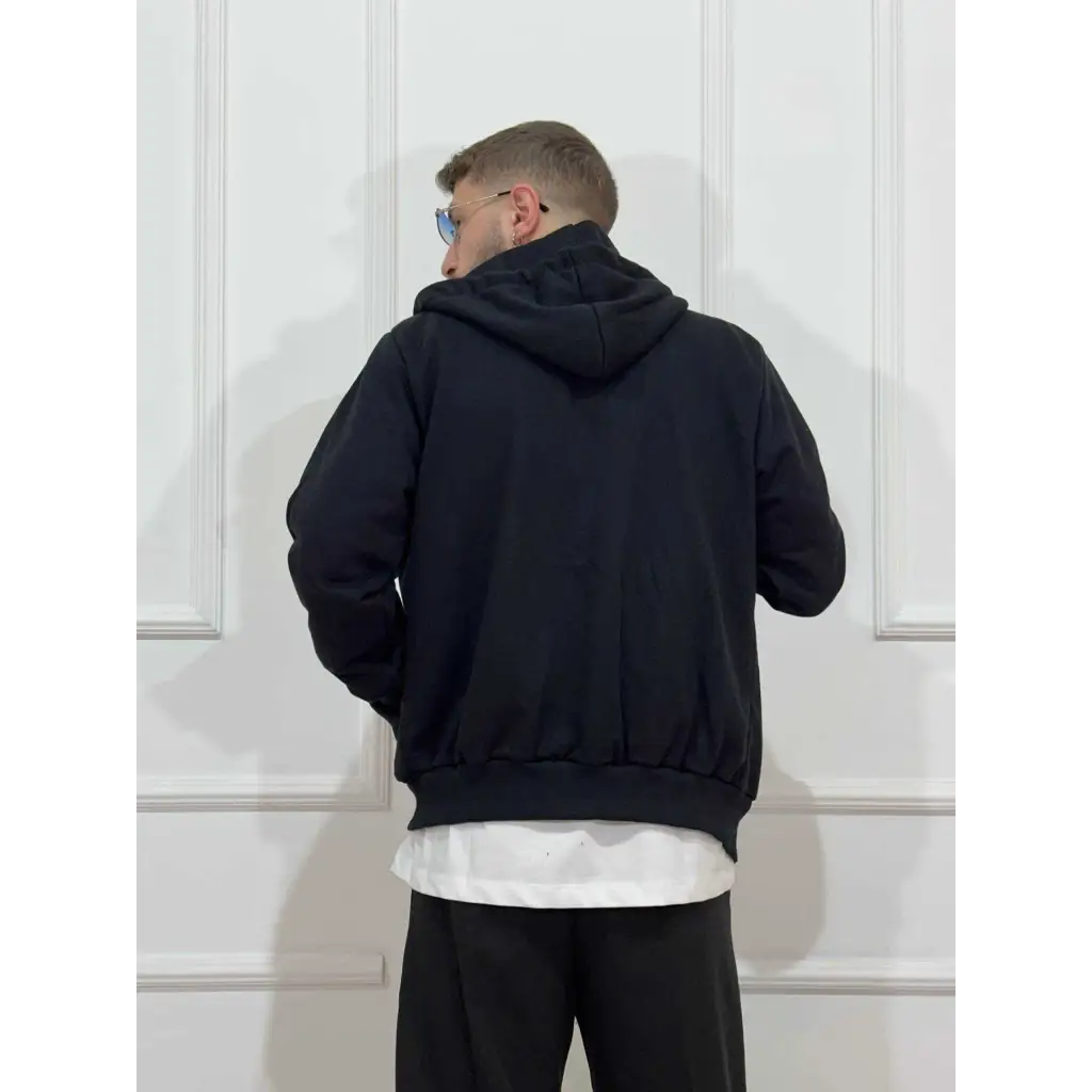 Felpa basic con zip - MAGLIA