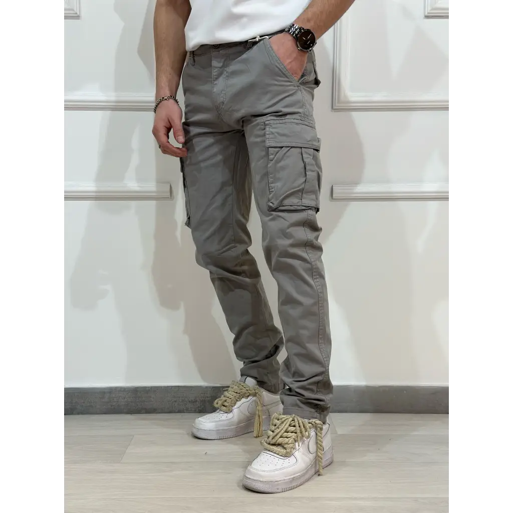 Pantalone cargo con tasconi - PANTALONI E JEANS