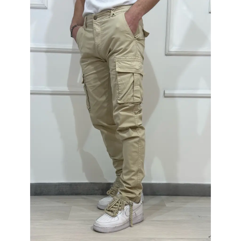 Pantalone cargo con tasconi - PANTALONI E JEANS