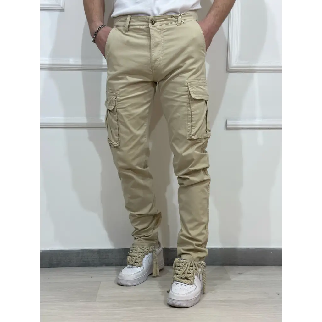 Pantalone cargo con tasconi - PANTALONI E JEANS