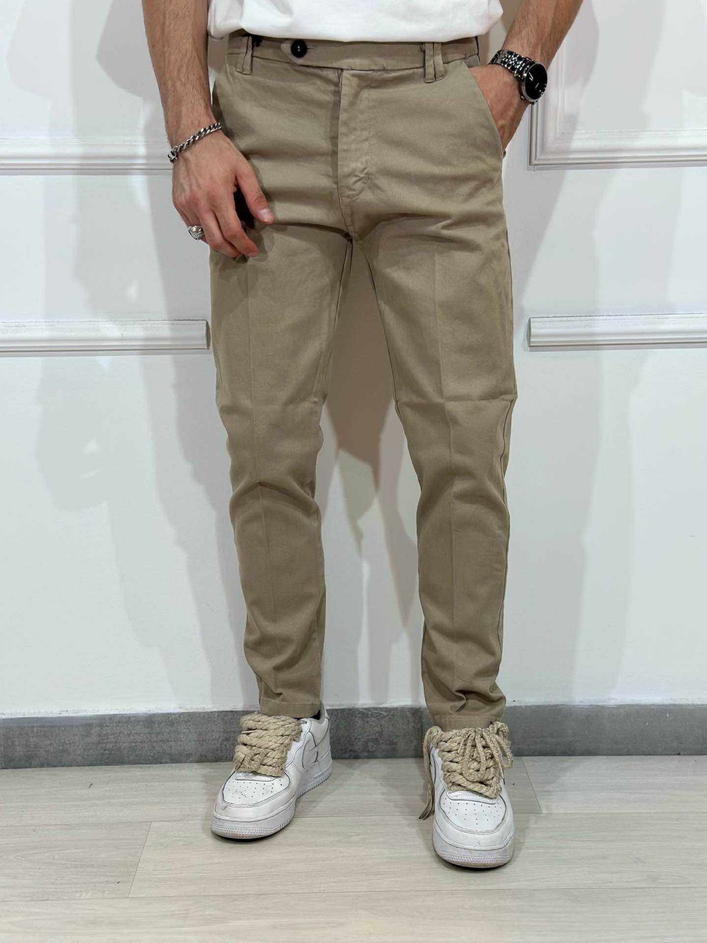 Pantalone Chinos gabardina
