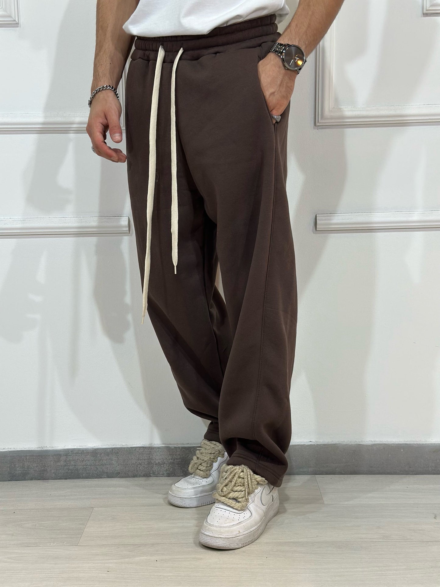 Pantalone felpa Wideleg