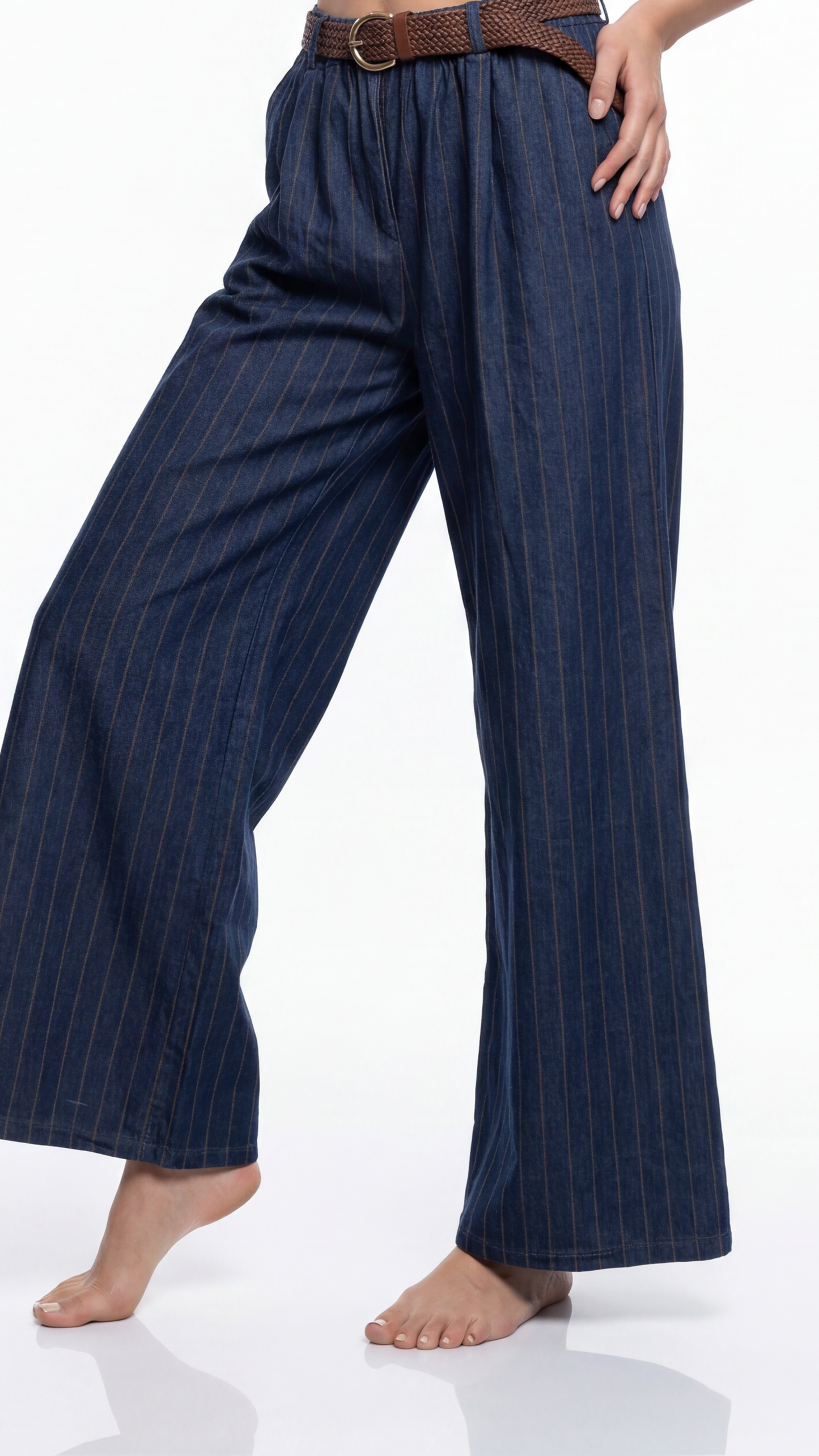 Pantalone chambry wideleg