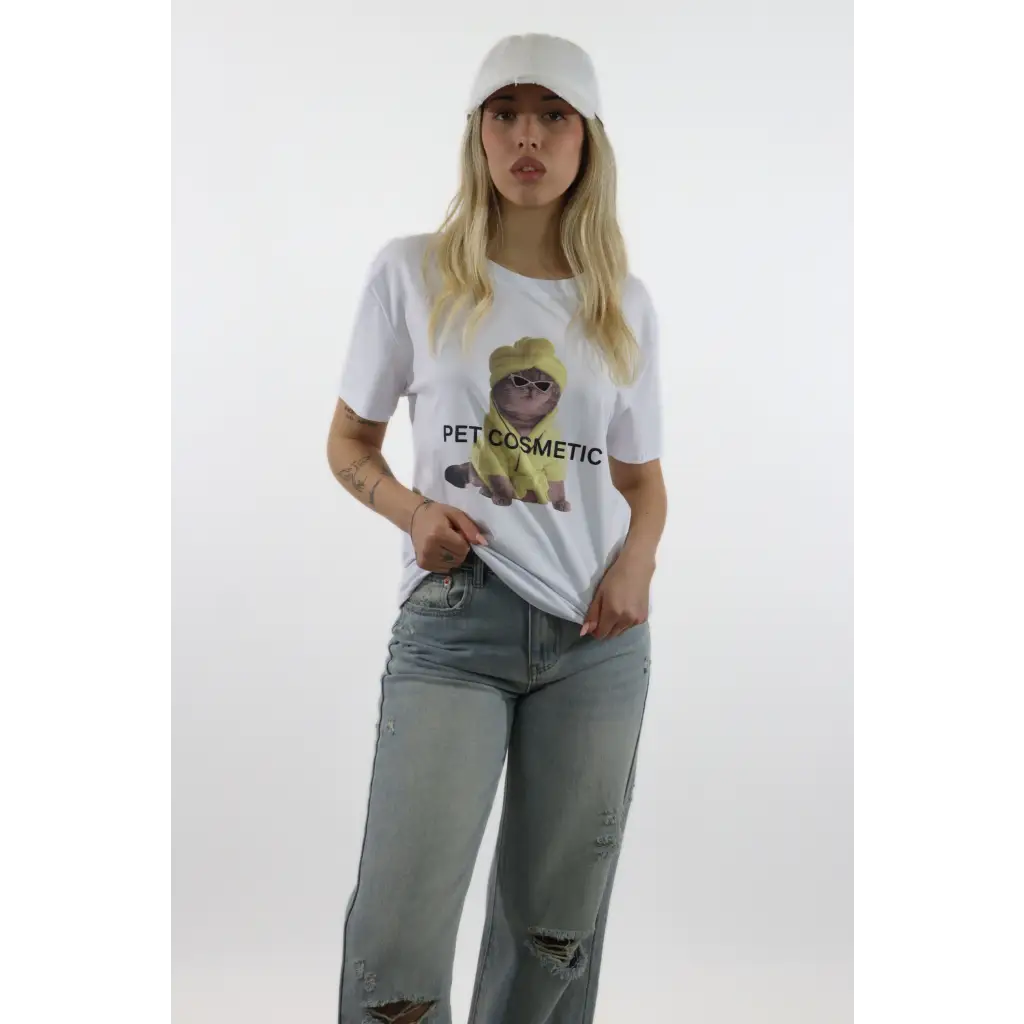 T-shirt Pet cosmetic - BIANCO / UNICA / Cotone - T-SHIRT