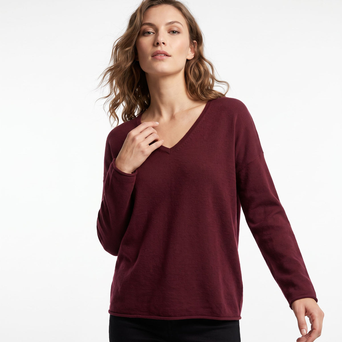 Maglia basic scollo V
