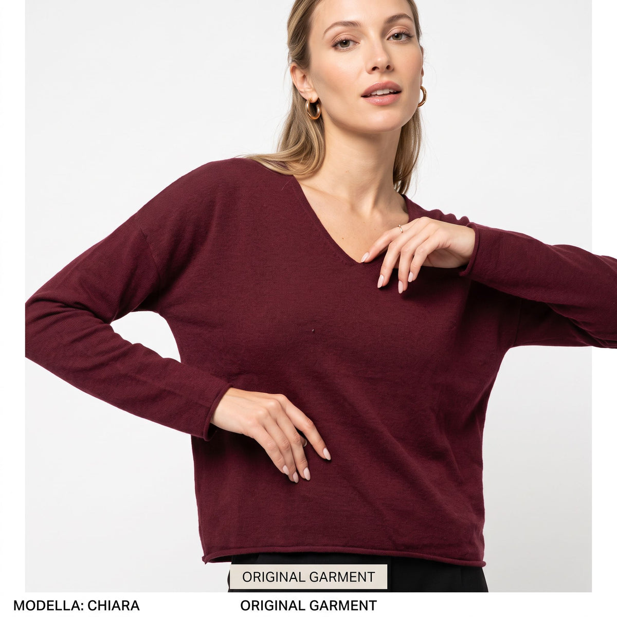 Maglia basic scollo V