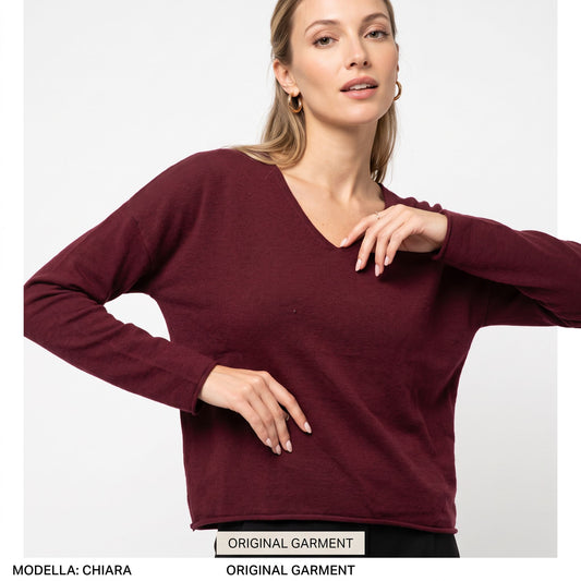 Maglia basic scollo V