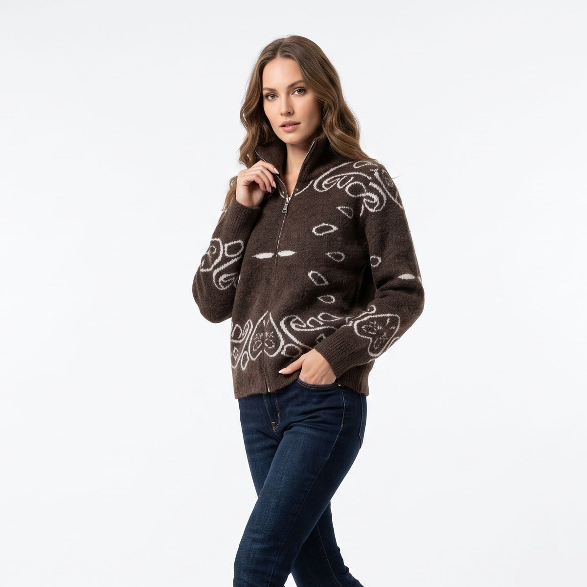 Cardigan zip