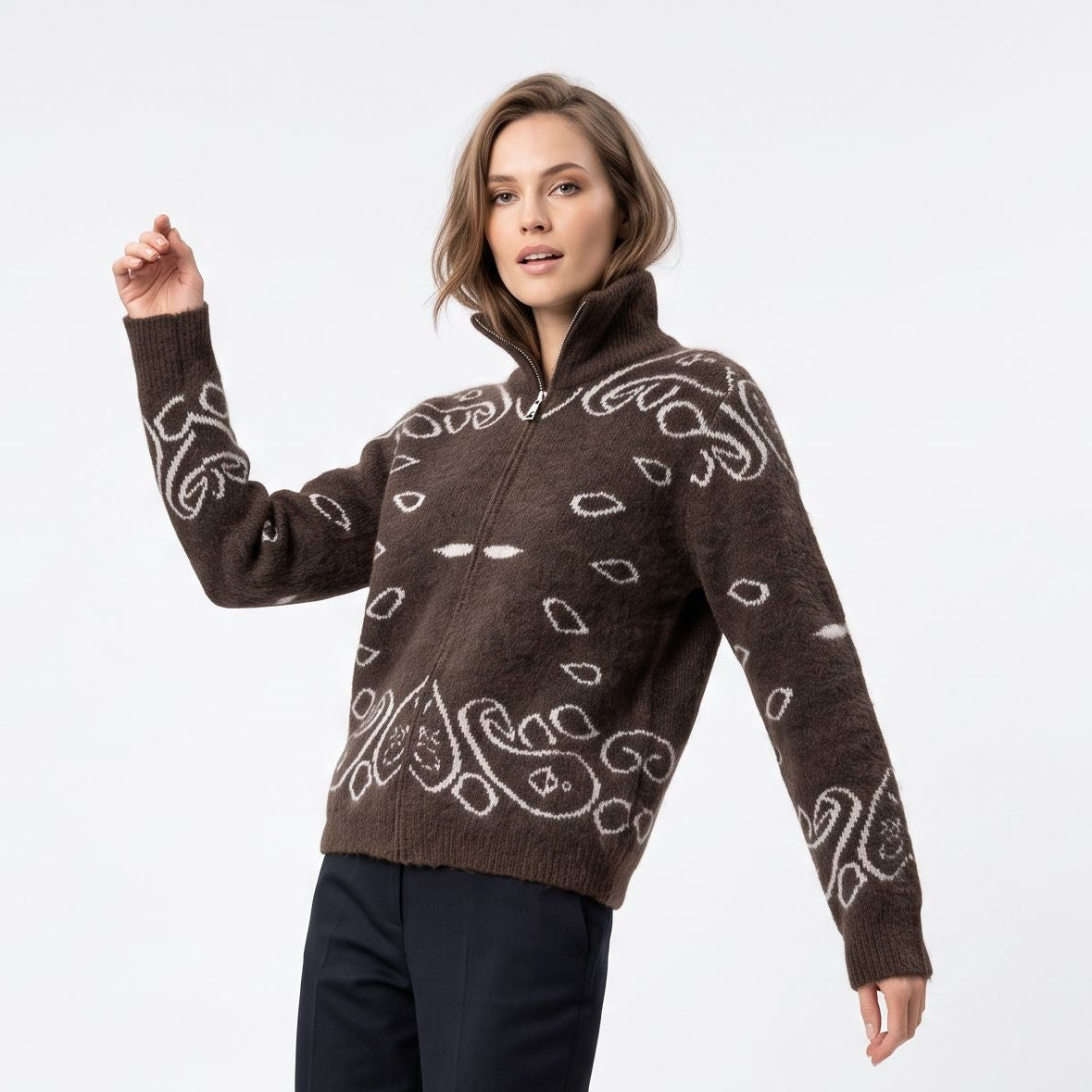 Cardigan zip