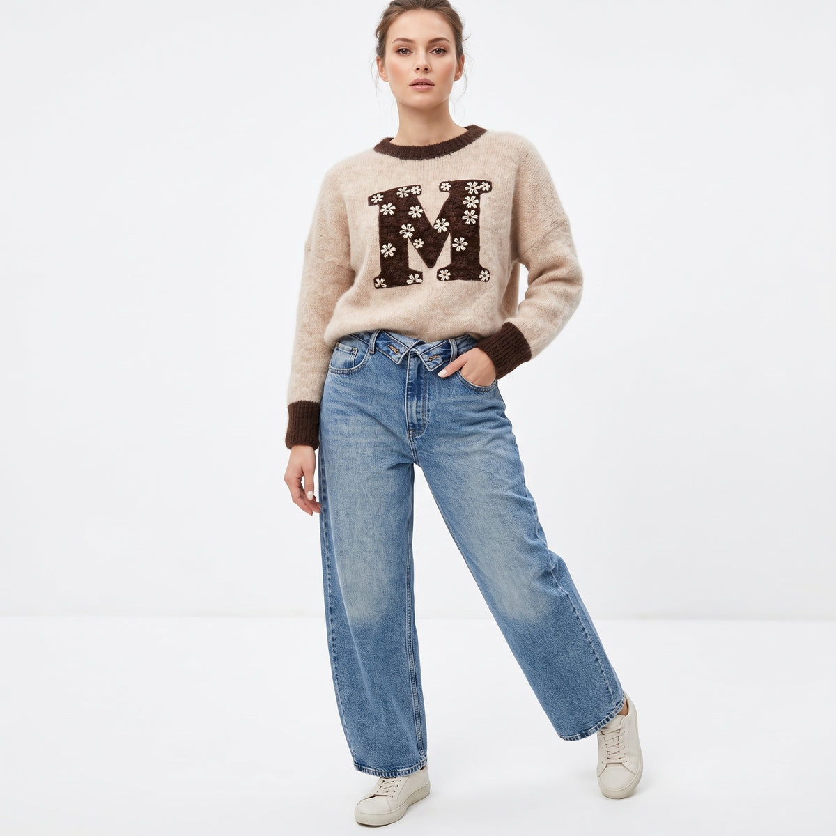 Jeans risvolto in vita