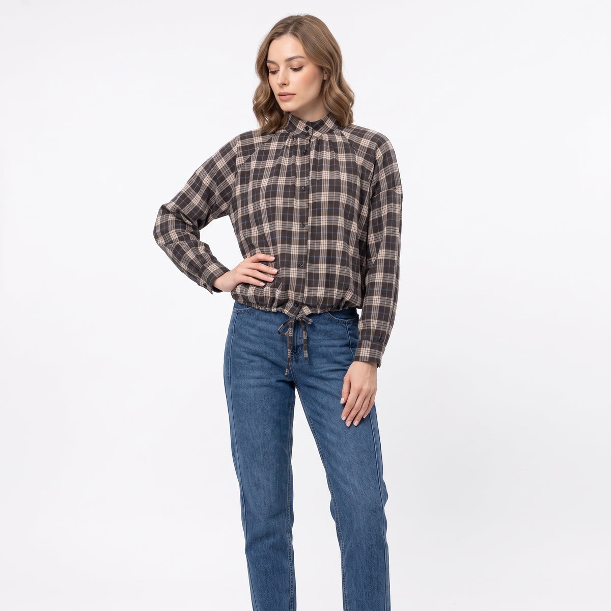 Camicia flanella corta in check