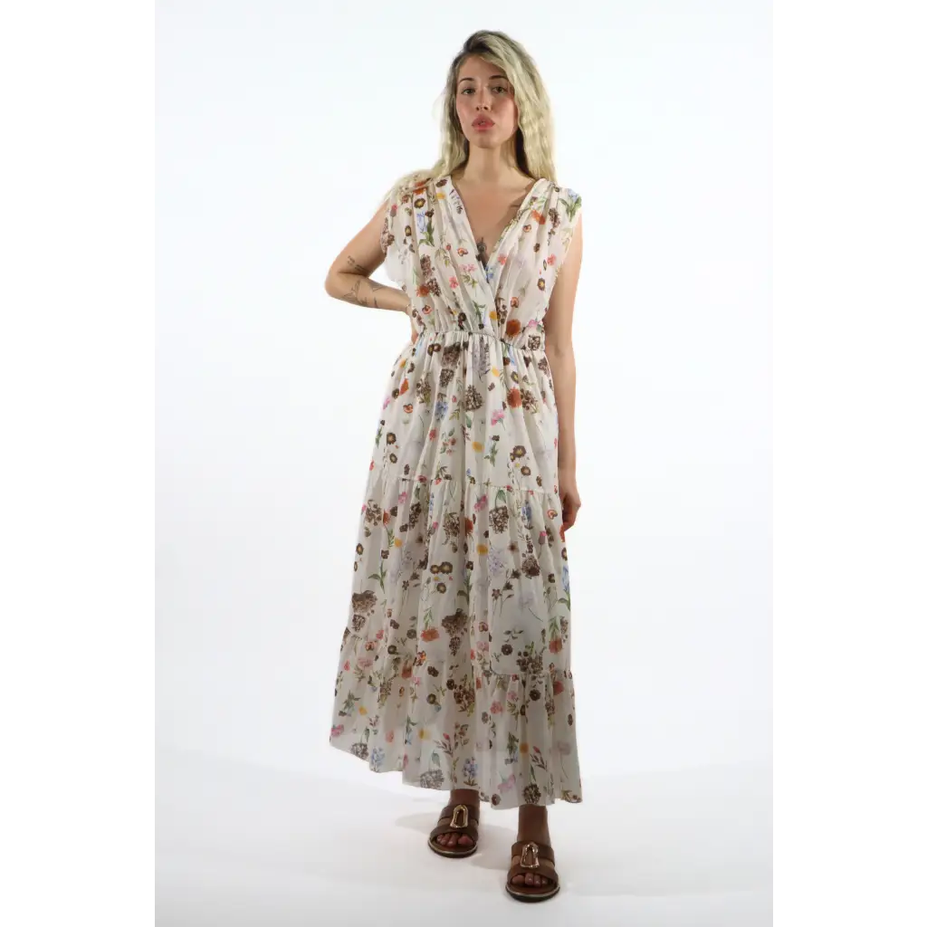 Abito fantasia fiori - FANTASIA / UNICA / Cotone - abito