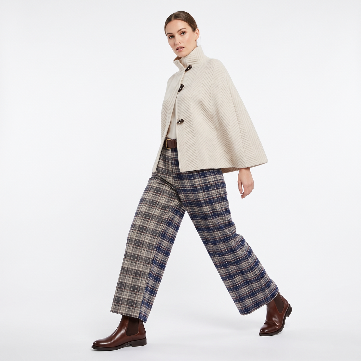 Pantalone midi quadri