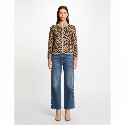 Jeans buggy borchiato