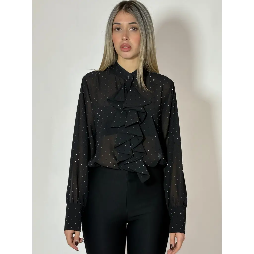 Camicia con borchiette - NERO / UNICA - CAMICIA