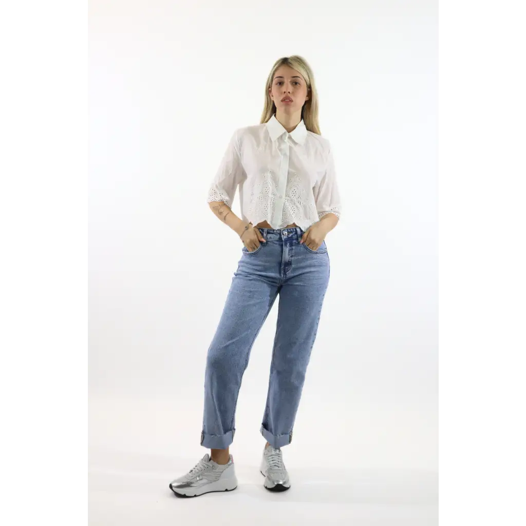 Camicia crop - BIANCO / UNICA / Cotone - CAMICIA