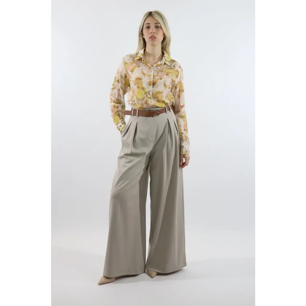 Camicia seta fantasia - GIALLO / UNICA / Cotone/Seta - CAMICIA