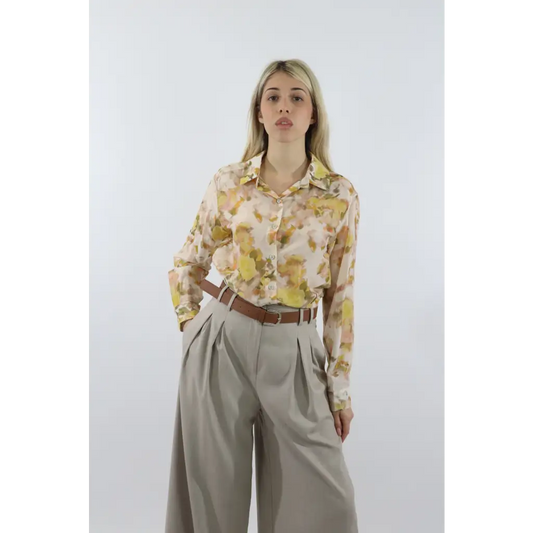 Camicia seta fantasia - GIALLO / UNICA / Cotone/Seta - CAMICIA