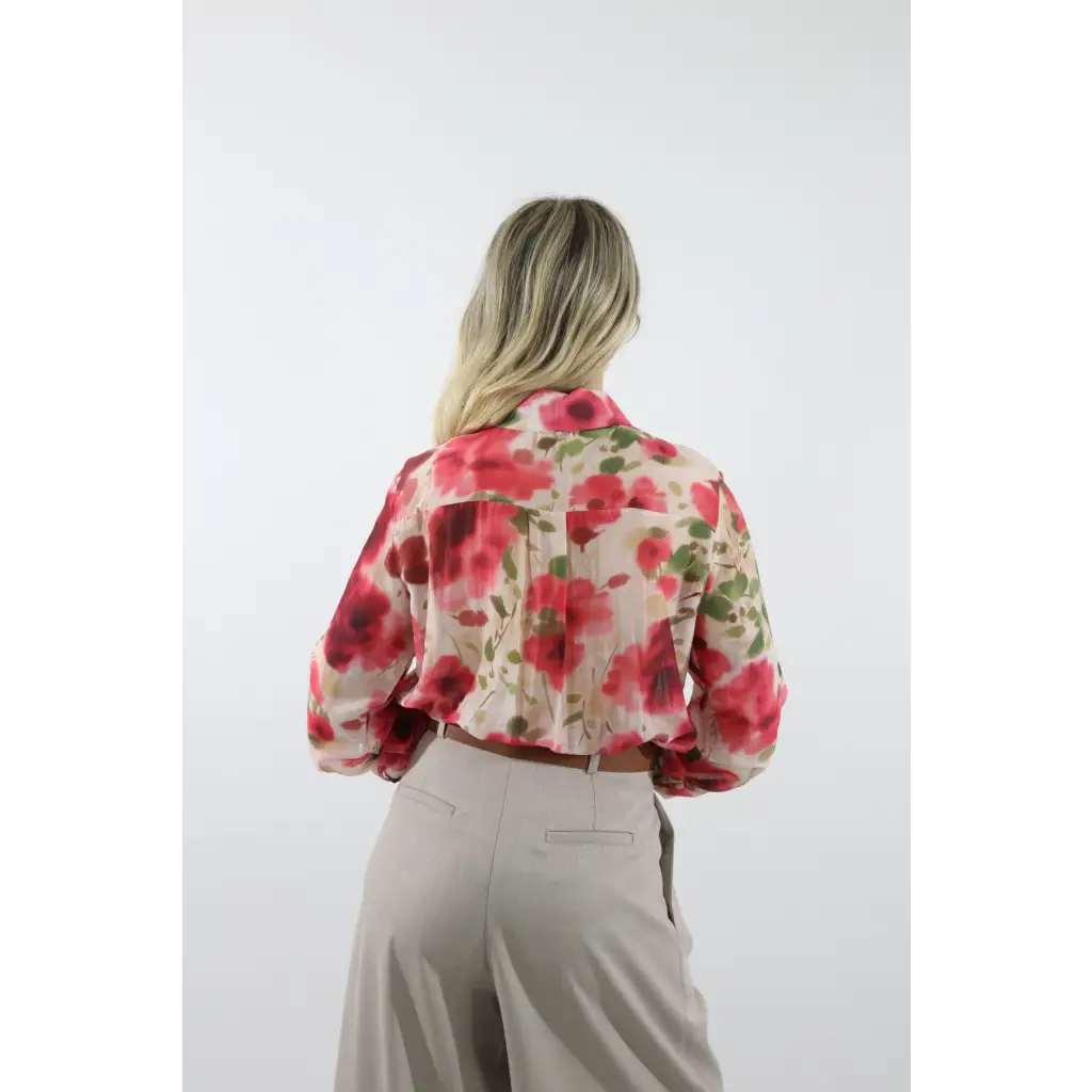 Camicia seta fantasia - ROSA / UNICA / Cotone/Seta - CAMICIA