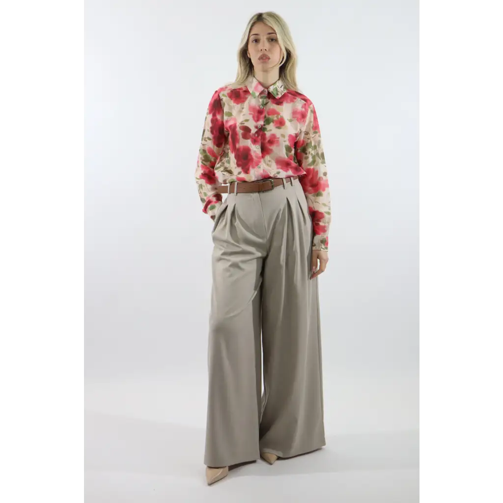 Camicia seta fantasia - ROSA / UNICA / Cotone/Seta - CAMICIA