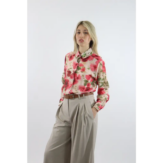 Camicia seta fantasia - ROSA / UNICA / Cotone/Seta - CAMICIA