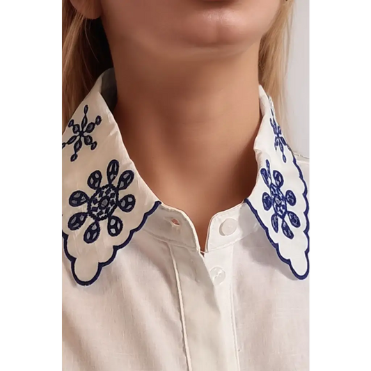 Camicia smanicata ricami - CAMICIA