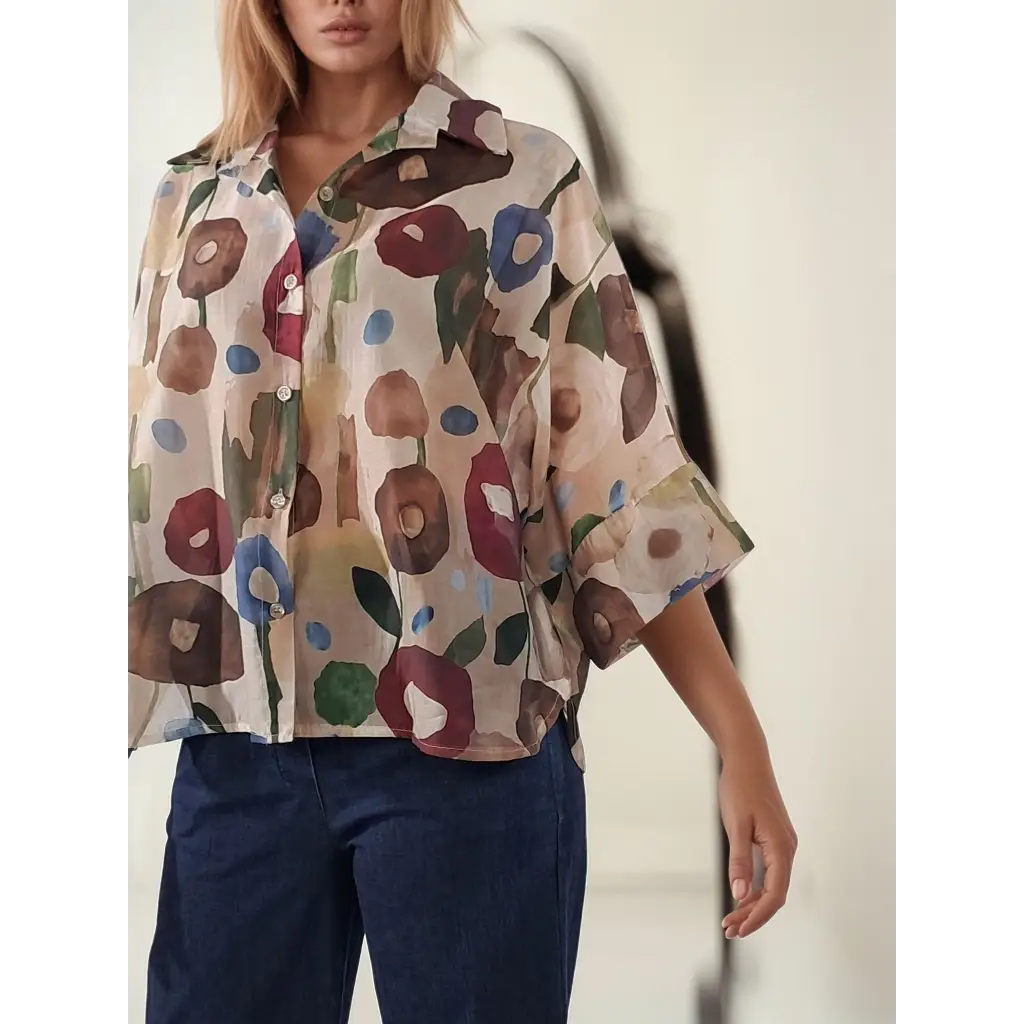 Camicia tencel fantasia - FANTASIA / UNICA / Tencel/Poliestere - CAMICIA