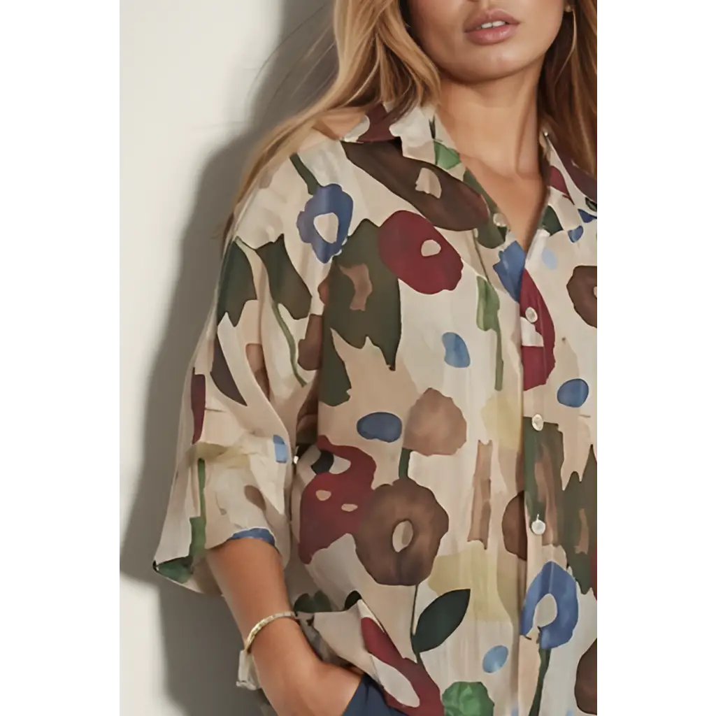 Camicia tencel fantasia - FANTASIA / UNICA / Tencel/Poliestere - CAMICIA