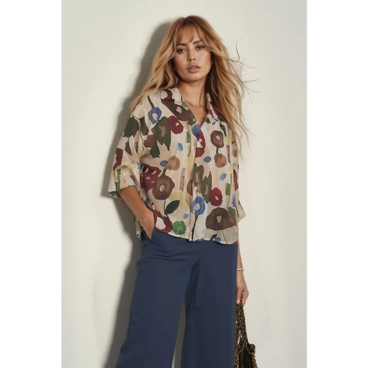 Camicia tencel fantasia - FANTASIA / UNICA / Tencel/Poliestere - CAMICIA