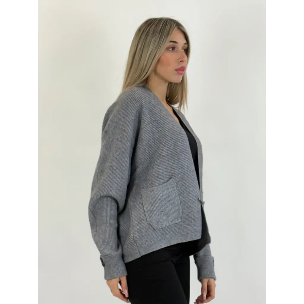 Cardigan con spilla - MAGLIA