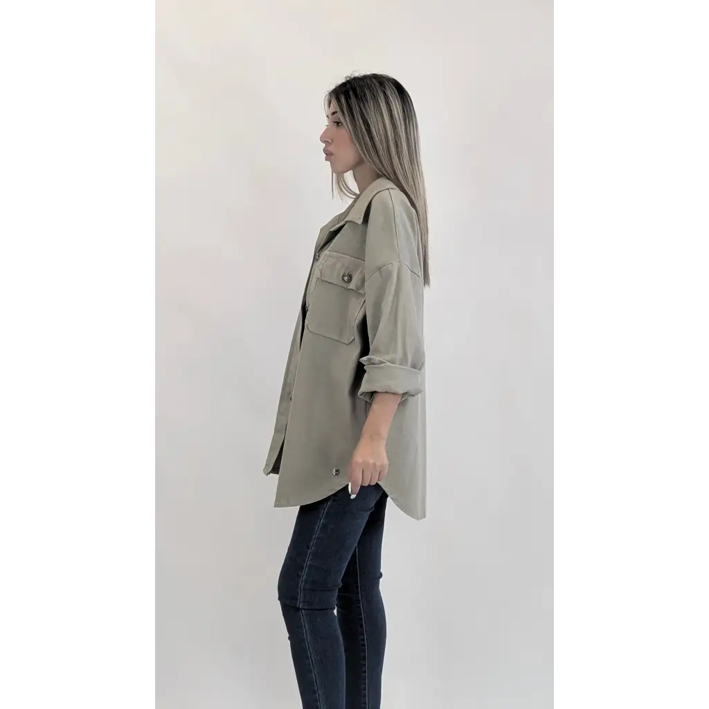 Giacca camicia in cotone - Beige / UNICA - CAMICIA