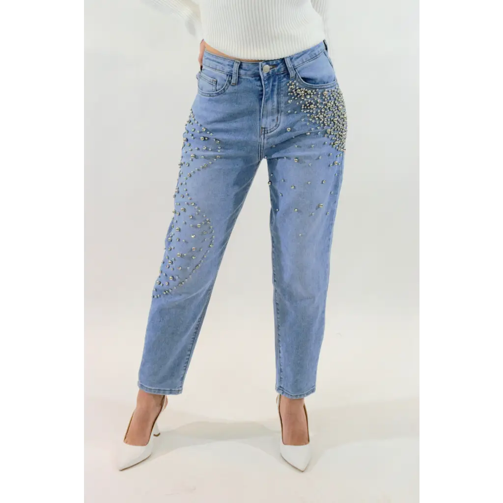 Jeans con borchie - PANTALONI E JEANS