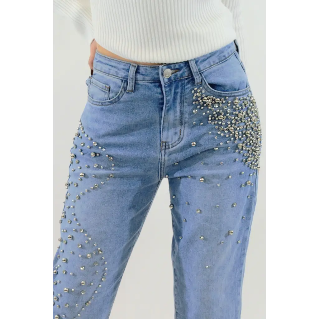 Jeans con borchie - PANTALONI E JEANS