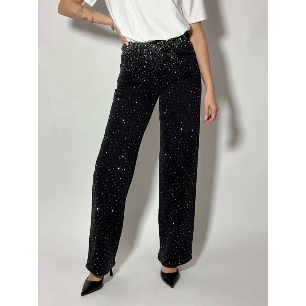 Jeans con strass - PANTALONI E JEANS