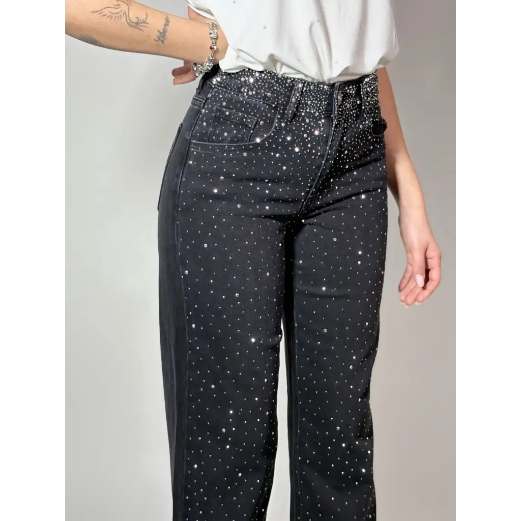 Jeans con strass - PANTALONI E JEANS