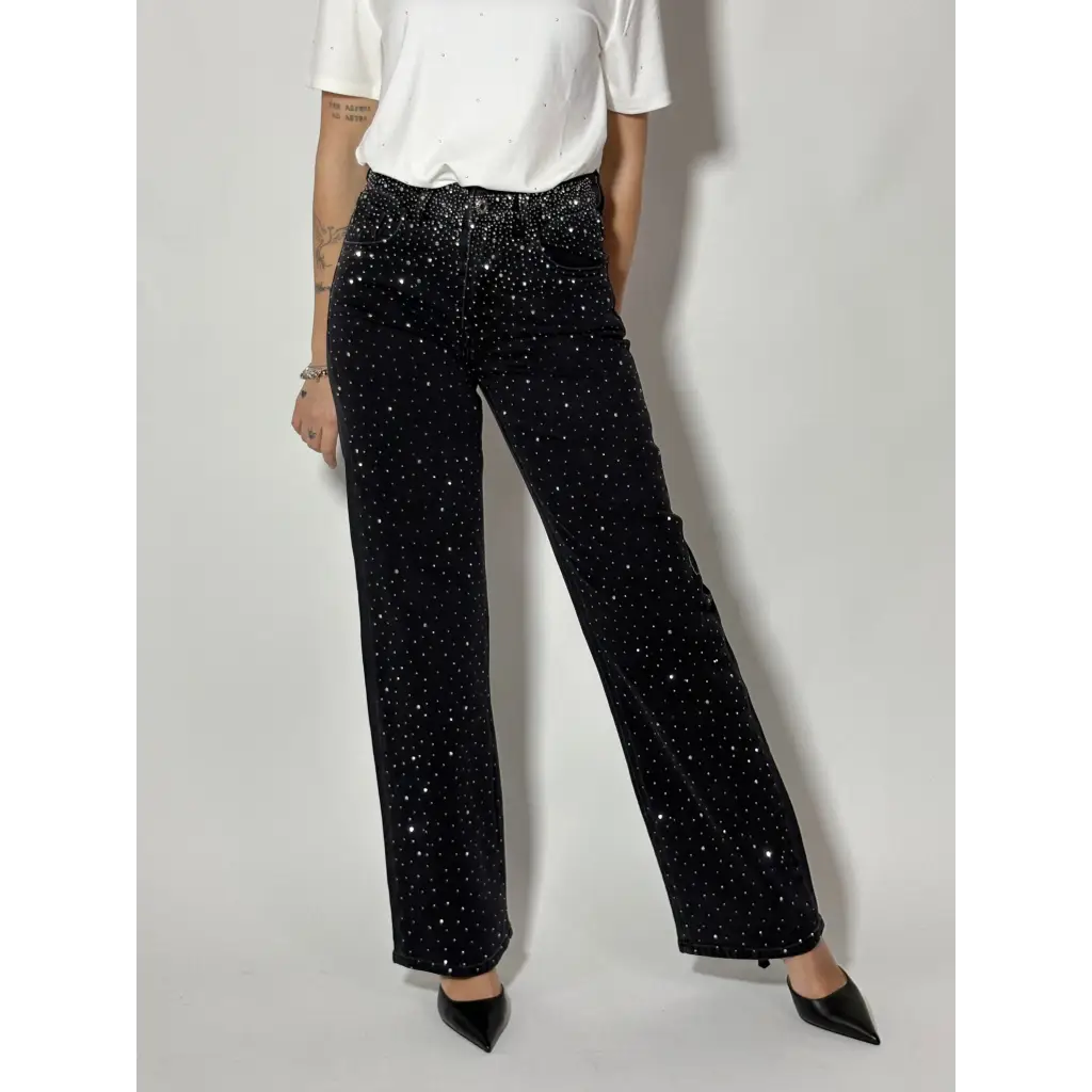 Jeans con strass - PANTALONI E JEANS