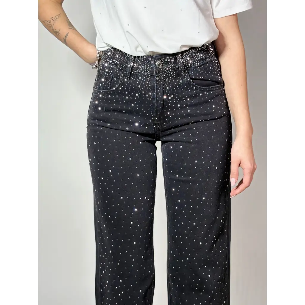 Jeans con strass - PANTALONI E JEANS