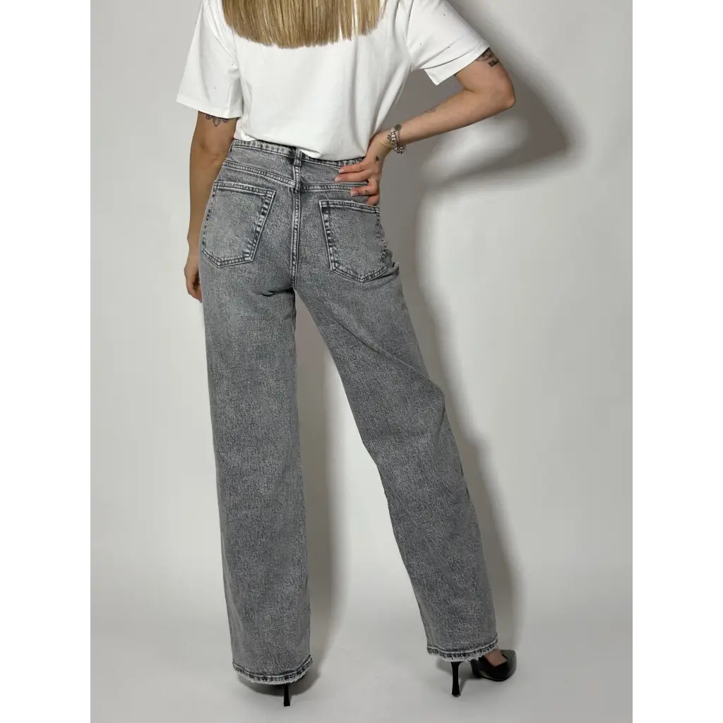 Jeans Wideleg Grey - PANTALONI E JEANS