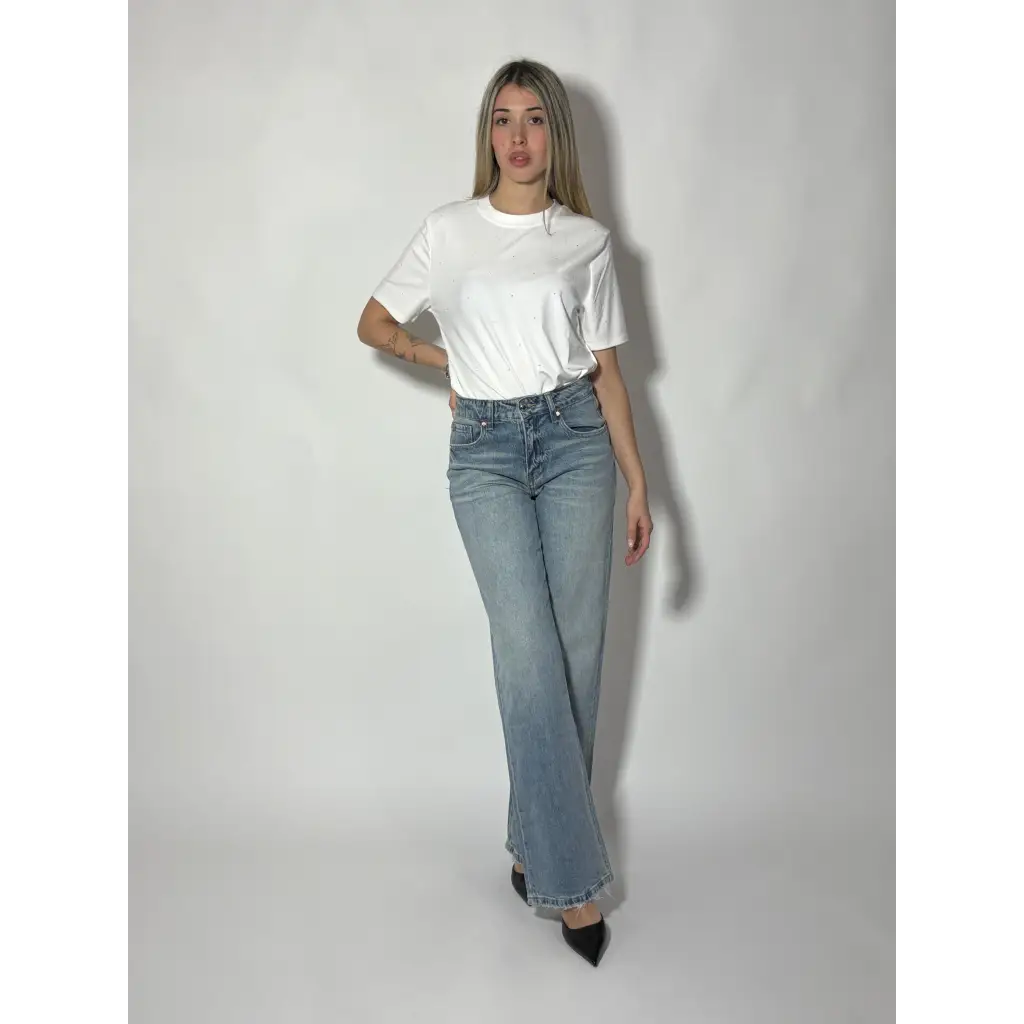 Jeans Wideleg sabbiato - PANTALONI E JEANS