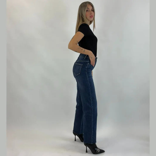 Jeans Wideleg sfrangiato - PANTALONI E JEANS