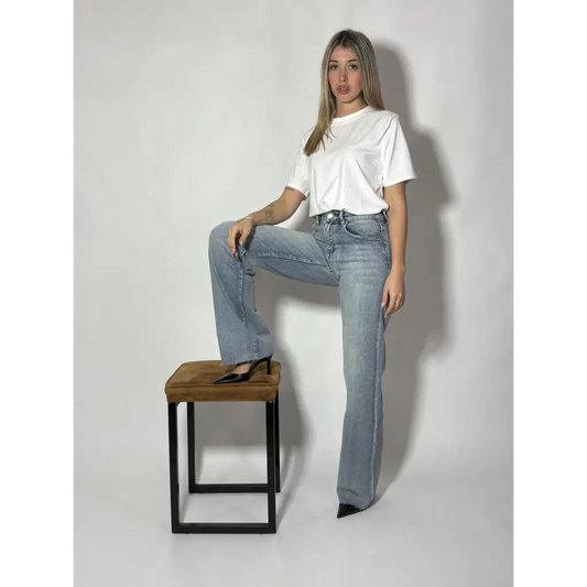 Jeans Wideleg taglio vivo - PANTALONI E JEANS