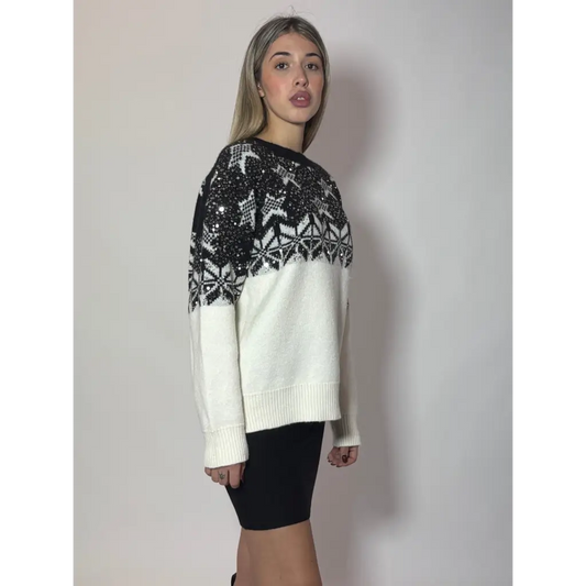 Maglia con stelle e paillettes - MULTICOLORE / UNICA - MAGLIA